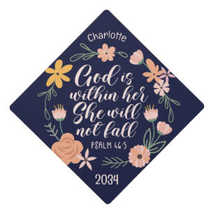 Toque De Diplômé Psaume 46:5 Dieu est en elle, elle ne tombera pas