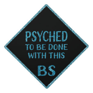 Toque De Diplômé Psychologie de la Parties scintillant bleue Diplô