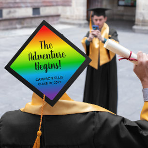 Toque De Diplômé Rainbow L'aventure commence personnalisée