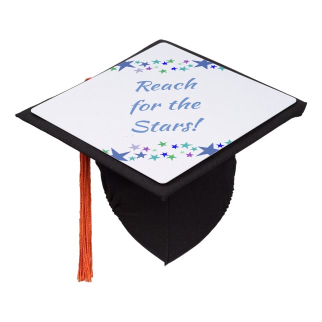 Toque De Diplômé Reach for the Stars Graduation Inspirational Citat (Incliné)