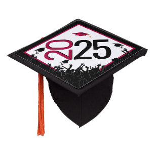 Toque De Diplômé Red et Black 2024 Graduation