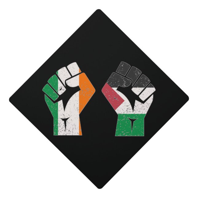 Toque De Diplômé Rétro Irlande Palestine Solidarité Première révolu (Devant)