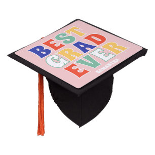 Toque De Diplômé Rétro Meilleur Grad jamais rose