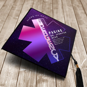 Toque De Diplômé Retro Neon Graduation Médicale étudiant