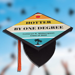 Toque De Diplômé Rétro Rayé Un Degré Plus Chaud Coucher de Soleil T
