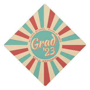 Toque De Diplômé Retro Super Peachy Grad Class of 2023 Nom personna