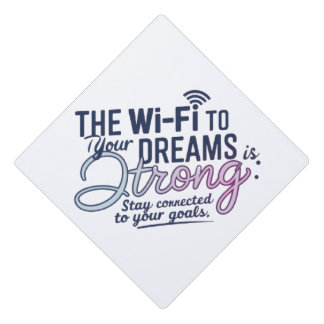 Toque De Diplômé Rêves Wi-Fi Motivation Ornement de Casquette