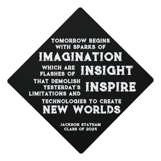 Toque De Diplômé Ridley Scott Citation Tassel Topper (Devant)