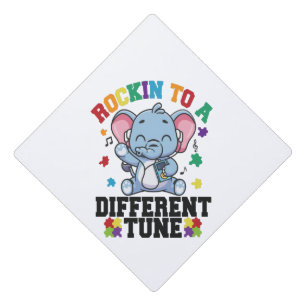 Toque De Diplômé Rocher à un autre ton mignon éléphant Autisme