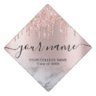 Rose Parties scintillant or gouttes Élégante Typog