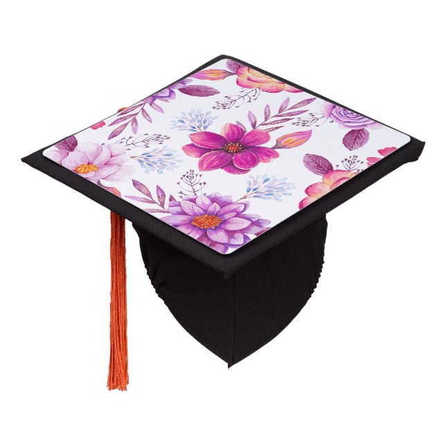 Toque De Diplômé Rose violette (Incliné)