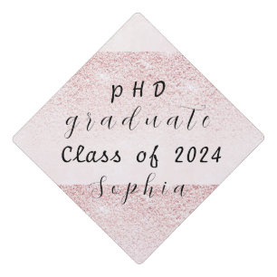 Toque De Diplômé Roses rose personnalisées