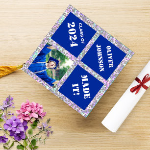 Toque De Diplômé Royal Blue Parties scintillant Moderne