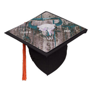 Toque De Diplômé Rustique Western Dark Turquoise Texture Brown Taur
