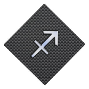 Toque De Diplômé Sagittarius Zodiac Sign Carbon Fiber Print