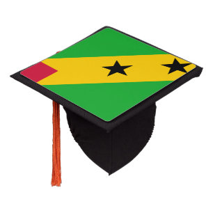 Toque De Diplômé São Tomé / Drapeau Santoméen Graduation Cap Topper