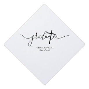 Toque De Diplômé Script moderne Cross Graduate Photo Graduate