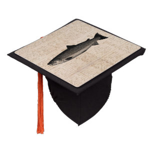 Toque De Diplômé Scripts d'illustrations de poissons de truites d'a