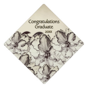 Toque De Diplômé Sepia Brown Orchid Garden Graduation