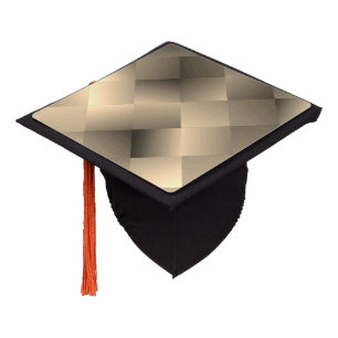 Toque De Diplômé Sepia Tones dans un Motif Carré