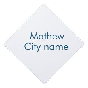 Toque De Diplômé simple lettre initiale monogramme ajouter votre no