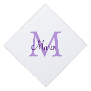 Toque De Diplômé simple minimum ajouter nom monogramme rose redj