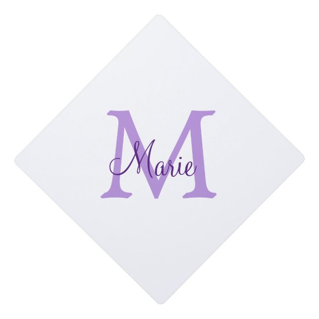 Toque De Diplômé simple minimum ajouter nom monogramme rose    redj (Devant)