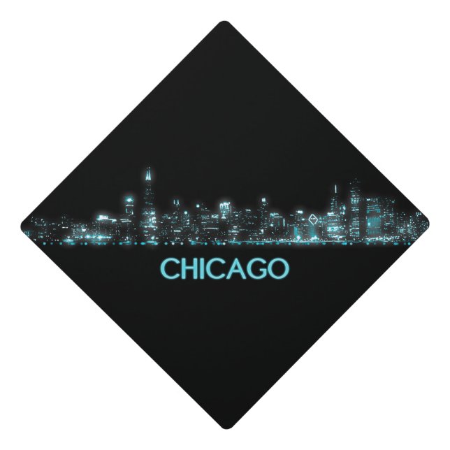 Toque De Diplômé Skyline de Chicago (Devant)