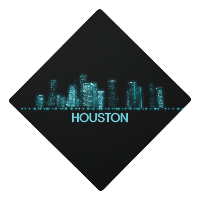 Toque De Diplômé Skyline de Houston (Devant)