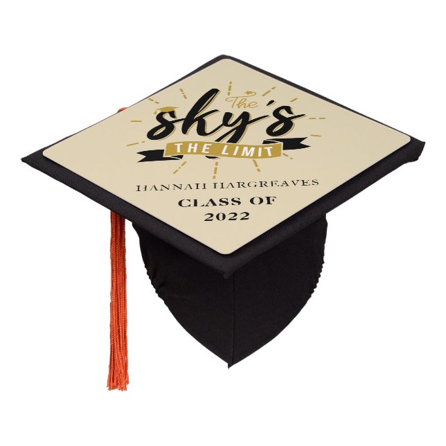 Toque De Diplômé Sky's The Limit Class of 2022 Grad Personnalisé (Incliné)