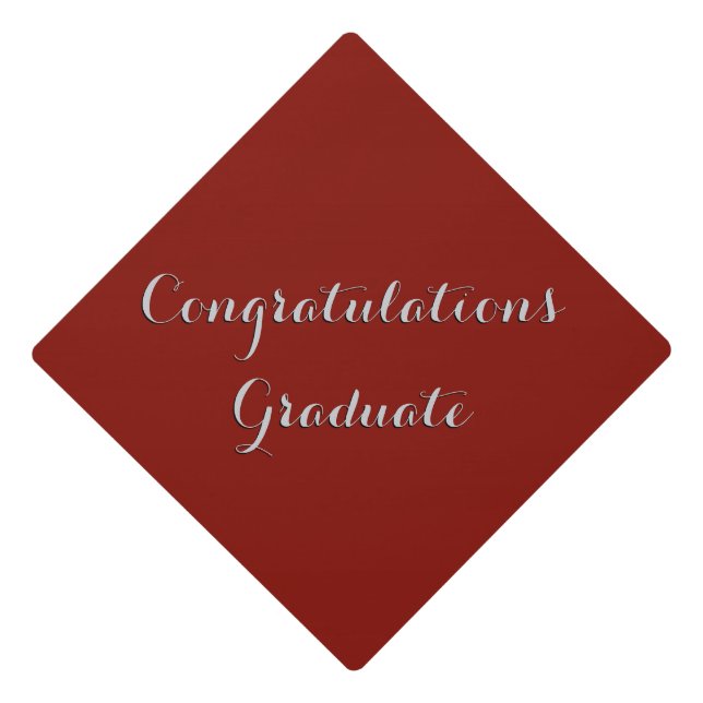 Toque De Diplômé Solid Indian Red Félicitations diplômés (Devant)