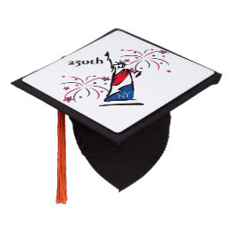 Toque De Diplômé Statue de la Liberté avec feu d'artifice 250e Indé