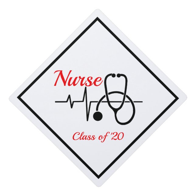 Toque De Diplômé Stéthoscope et infirmière de battement de coeur (Devant)