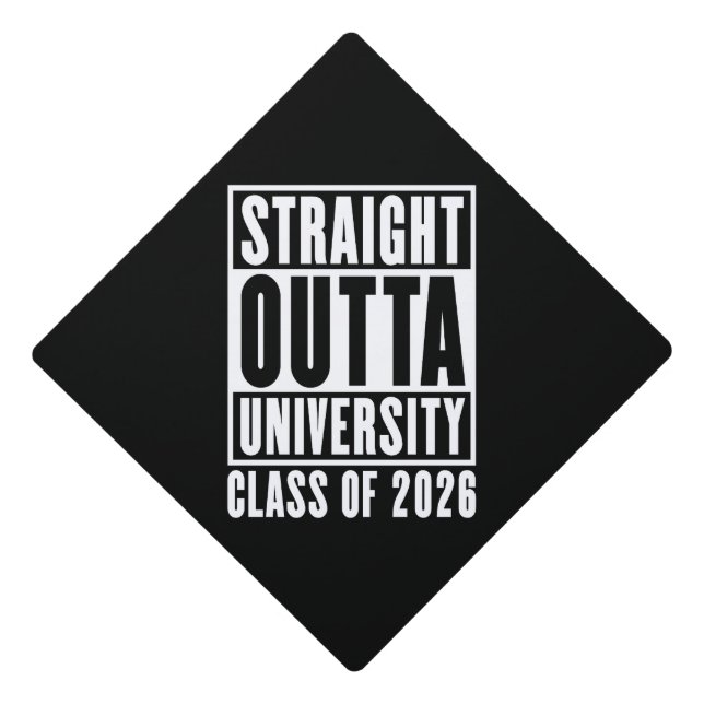 Toque De Diplômé Straight Outta University Class of 2026 (Devant)