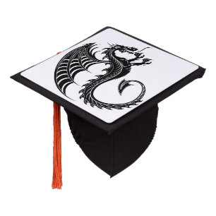Toque De Diplômé Style de tatouage en forme de dragon noir