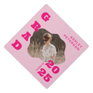 Toque De Diplômé Style moderne Retro Rose Bold Typographie Blob Pho