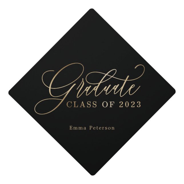 Toque De Diplômé Superbe Tassel de Graduation de COULEUR ÉDITABLE (Devant)