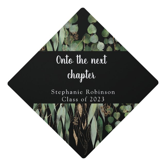 Toque De Diplômé Sur le chapitre suivant Eucalyptus Gold Floral (Devant)