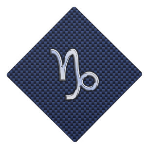 Toque De Diplômé Symbole Capricorne Marine Style fibre de carbone