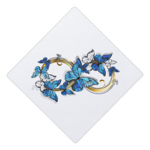 Toque De Diplômé Symbole infini de papillons Morpho bleus