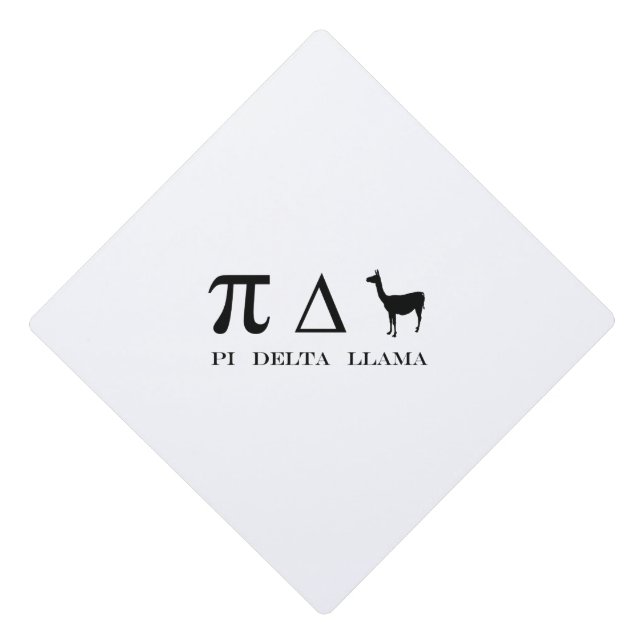Toque De Diplômé Symboles mathématiques de la lama Delta Pi (Devant)