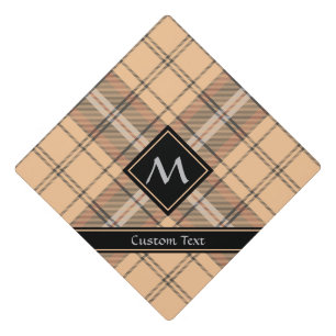 Toque De Diplômé Tartan beige et Brown