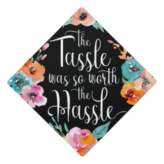 Toque De Diplômé Tassle vaut l'aquarelle de dispute florale