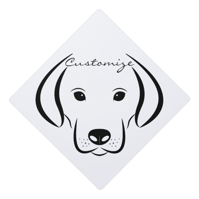 Toque De Diplômé Tête de chiot mignonne Thunder_Cove (Devant)
