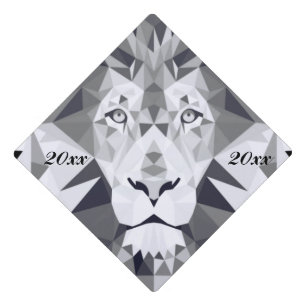 Toque De Diplômé Tête de lion géométrique cool