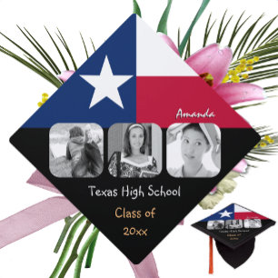Toque De Diplômé Texas, Multi Photo casquette, Texas Flag