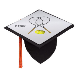 Toque De Diplômé Thème Sport Tennis Silver