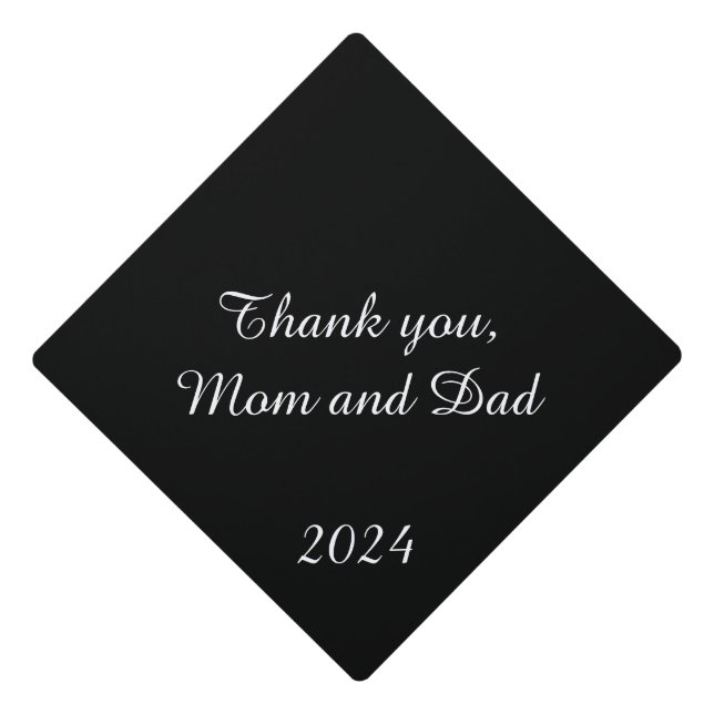 Toque De Diplômé Toppe de la barre de graduation Merci (Devant)