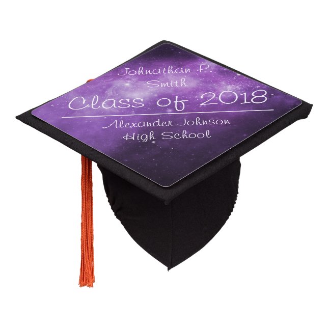 Toque De Diplômé Topper de bascule spatial en galaxie violette (Incliné)