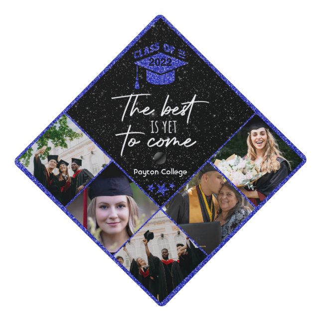 Toque De Diplômé Topper de capot de graduation photo personnalisée (Devant)